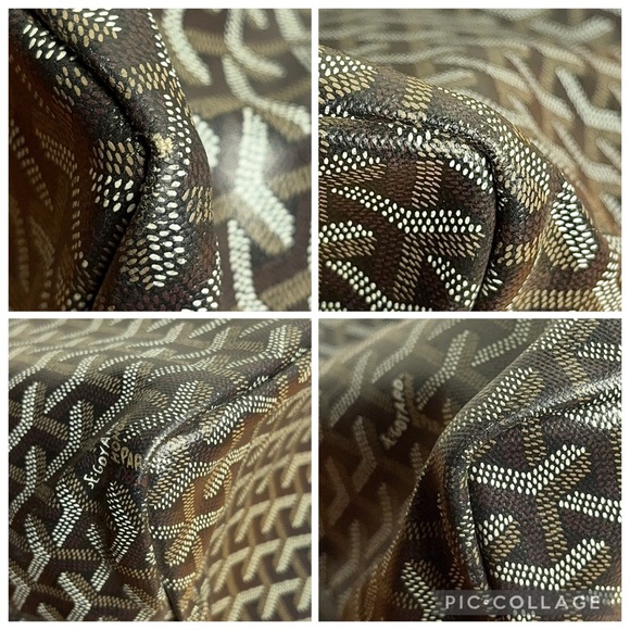 FAUX GOYARD SAINT LOUIS PM TOTE - BLACK GOYARDINE - Picture 15 of 16